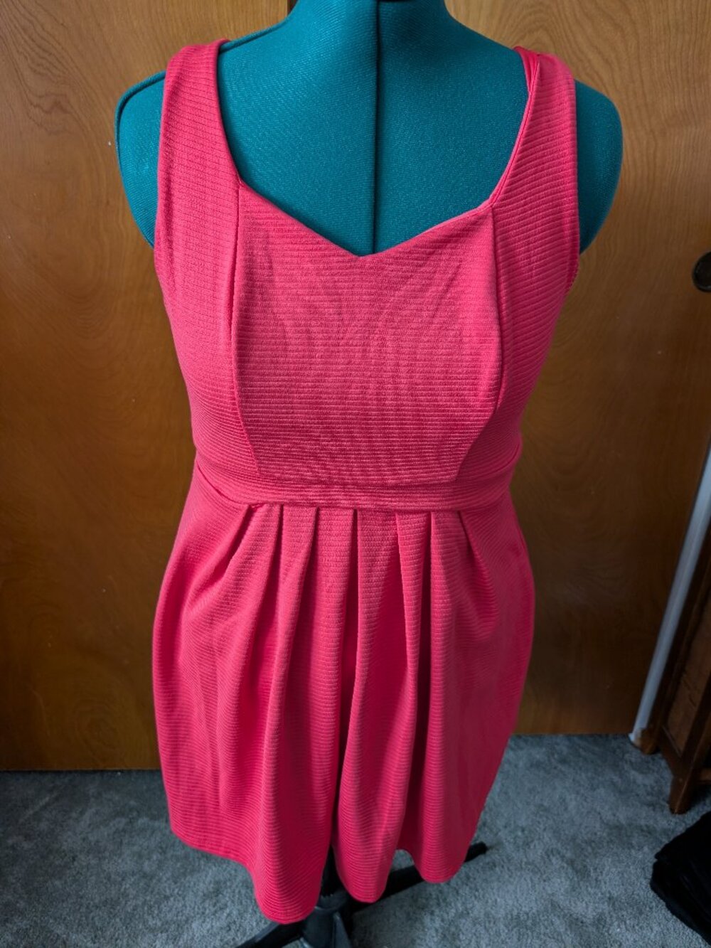 Cute Pink Heart Cutout Dress